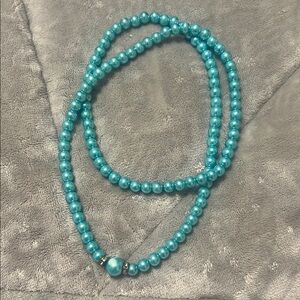 Elegant Blue Beaded Necklace